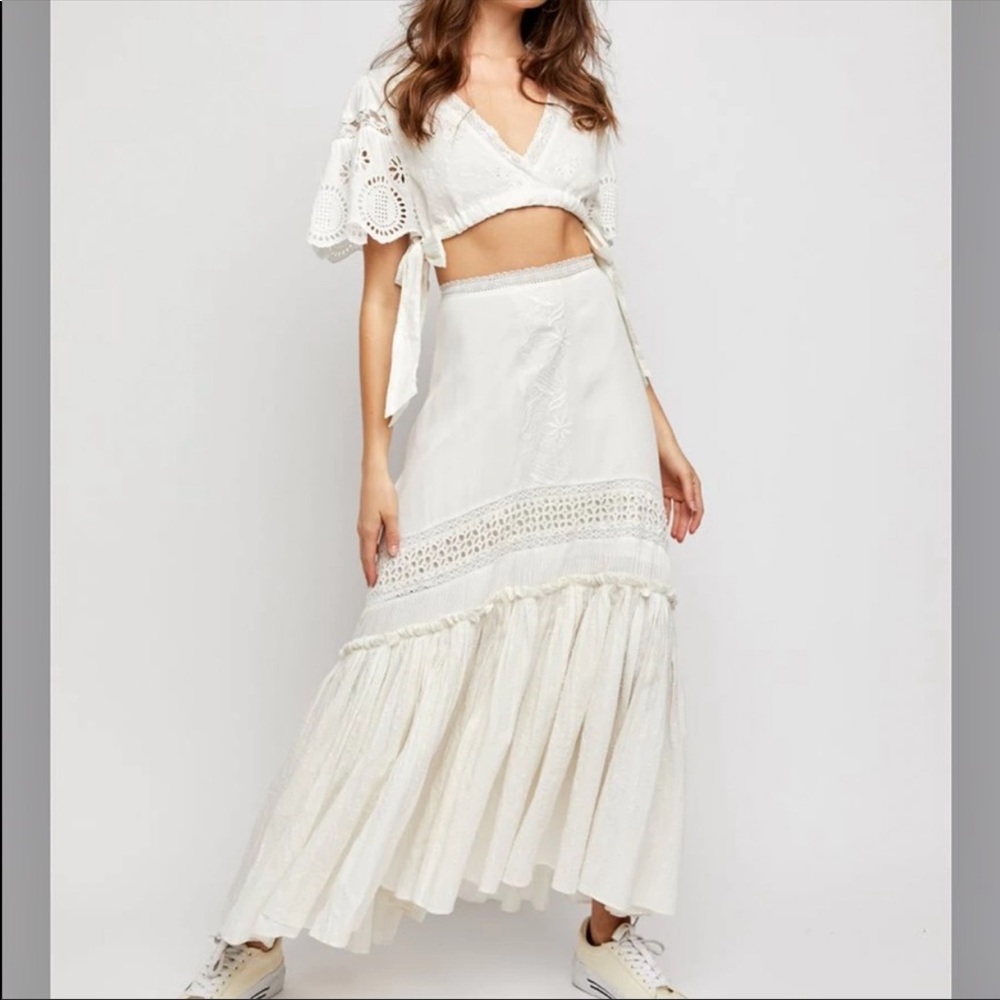 Free People White Eyelet Maxi Dress